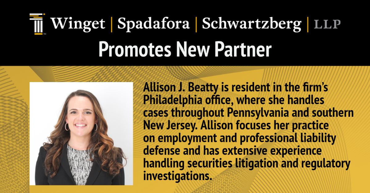 Winget, Spadafora & Schwartzberg, LLP Promotes New Partner